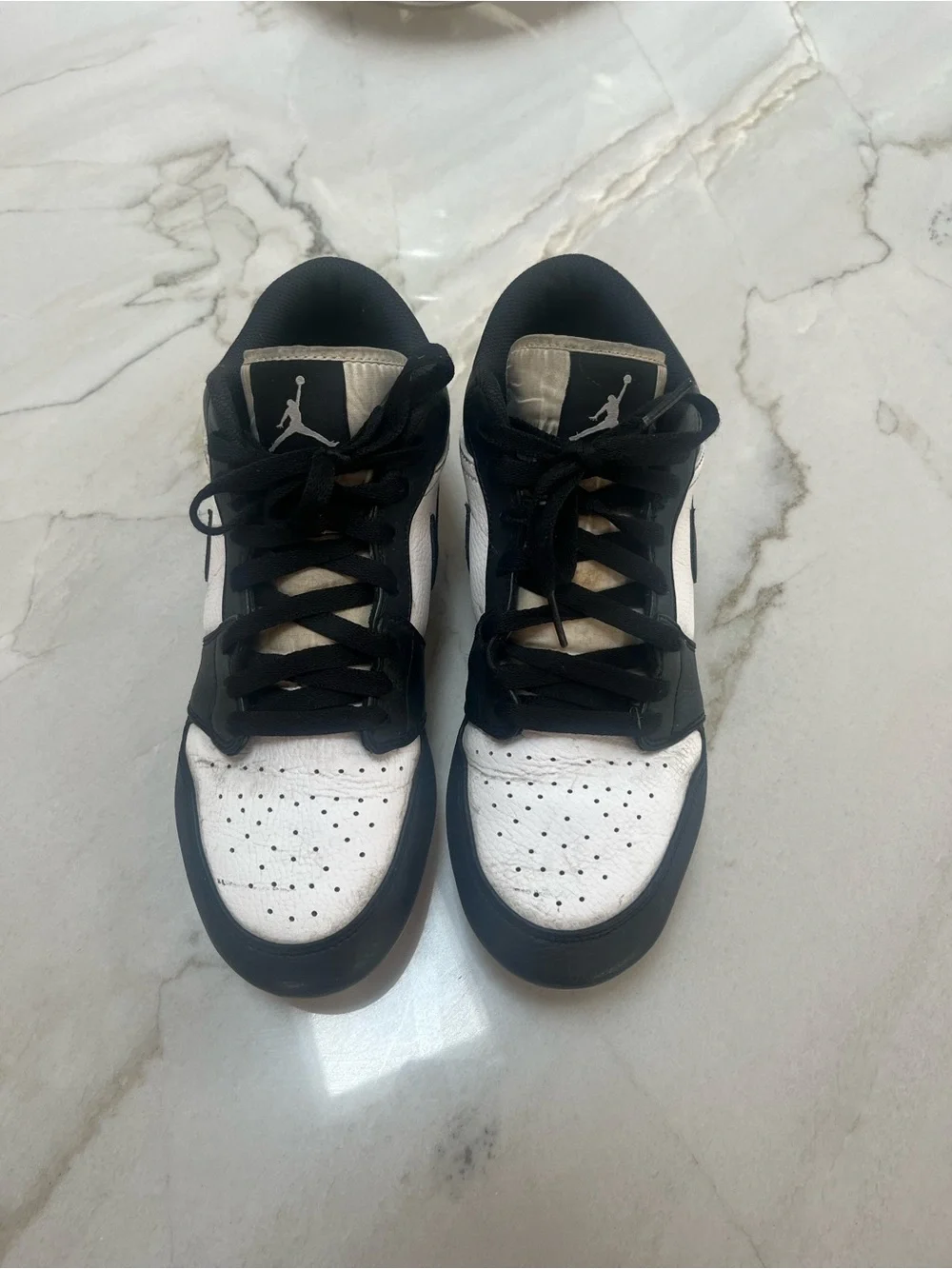 Nike Kids Black and White Jordan Low Top Sneakers